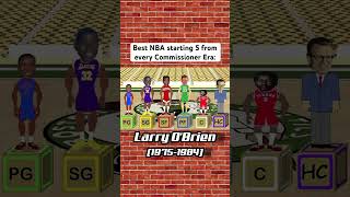 The Best NBA Starting 5 from every Commissioner Era nba [upl. by Curkell]