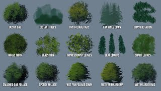 Foliage  Custom Tree Brushes for Photoshop amp Adobe Fresco [upl. by Aratak]