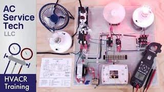 Teaching HVAC ELECTRICAL Wiring Components Troubleshooting to Students using a Training Board [upl. by Edlihtam]