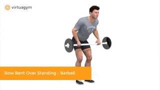 Row Bent Over Standing  Barbell [upl. by Namaan]