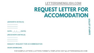 Letter of Accommodation for Employee – How To Write Accommodation Request [upl. by Ardnuassac]