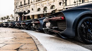 22 BUGATTIS SHUT DOWN MONACO [upl. by Nauaj947]