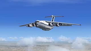 Landing the Ilyushin IL 76 MD at kiev in FSX [upl. by Brandice]