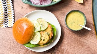 Broiled Salmon Burgers With Curry Remoulade Recipe [upl. by Anyd]