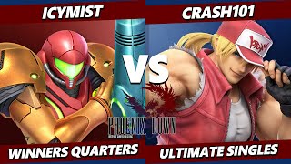 Phoenix Down  IcyMist Samus Vs Crash101 Terry Smash Ultimate  SSBU [upl. by Aztirak]