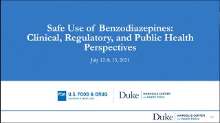 Safe Use of Benzodiazepines Clinical Regulatory and Public Health Perspectives  Day 2 [upl. by Josselyn]