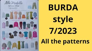 Burda 72023 full review Burda7 NEW Burda Style all the patterns [upl. by Tarsus]