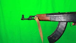 ak47 pull out holding the trigger  HD green screen footage [upl. by Halli]