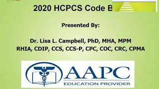 Introduction to HCPCS 2020 Manual [upl. by Goodrich]