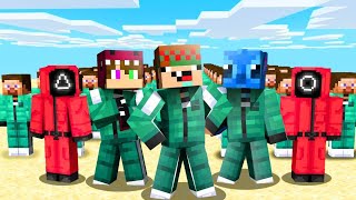 EL JUEGO del CALAMAR con 100 JUGADORES en MINECRAFT 😲 SQUIDGAME SILVIOGAMER 💰 [upl. by Hsivat703]