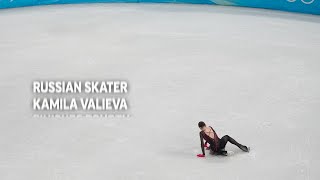 Russian skater Kamila Valieva finishes fourth [upl. by Yssirhc]