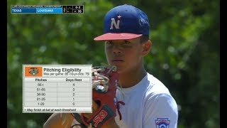 LLWS 2019 Texas vs Louisiana  Southwest Regional Championship [upl. by Neesay]