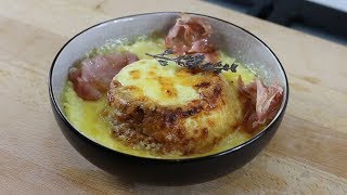 Twice Cooked Comte Cheese Souffle with Pancetta amp Thym Sauce [upl. by Atteuqahs]