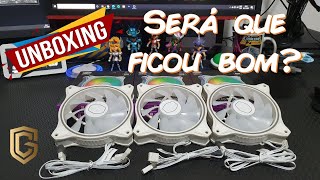 📦 Unboxing 🛠 Montagem Fans Cooler Cooler Master MasterFan MF120 Halo Branco [upl. by Gail]