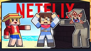 My Friends Trapped Me In NETFLIX In Minecraft [upl. by Anaihk787]