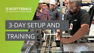 3day commissioning process set up and training Knudson by Scottsdale roll forming machine [upl. by Nolly]