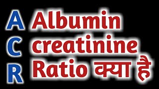 Albumin creatinine ratio  Albumin creatinine ratio explained [upl. by Hepsiba]