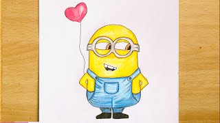 How to Draw Minion Step by Step Easy [upl. by Collum102]