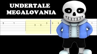 Undertale  Megalovania Easy Guitar Tabs Tutorial [upl. by Leake]