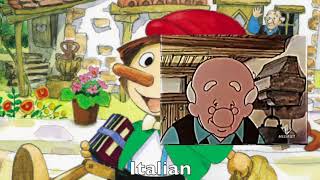 Piccolino no Bouken Pinocchio Opening Multilanguage Comparison [upl. by Cash]