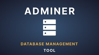 Adminer phpMinAdmin database management tool  alternative phpMyAdmin [upl. by Ahsuoj]