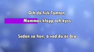 Jag såg mamma kyssa Tomten karaoke  lyrics [upl. by Akiehsat287]