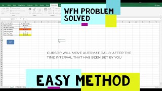 How to move mouse cursor automatically using Excel  WFH cursor mover  Easy method [upl. by Enidualc]