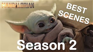 Best Baby Yoda Grogu Scenes  The Mandalorian Season 2 [upl. by Asyar]