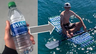 I Built A BOAT With Water Bottles [upl. by Velasco396]