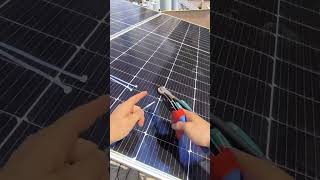 How to installation Mc4 center trendingshorts viralvideo solarenergy [upl. by Aikmat]