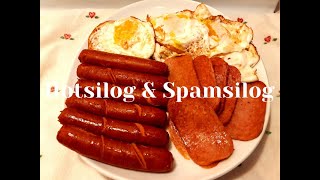 Lets cook Filipino Hotsilog and Spamsilog for breakfast Vlogs food cooking [upl. by Llehsim]