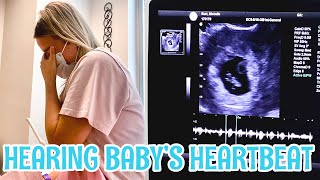 6 amp 7 WEEK ULTRASOUND  Hearing Baby’s Heartbeat [upl. by Ecirtnas]