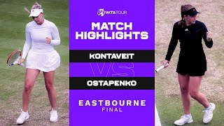 Anett Kontaveit vs Jelena Ostapenko  2021 Eastbourne Final  WTA Match Highlights [upl. by Ayokahs728]