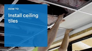 How To Install Ceiling Tile  Easy Step By Step Ceiling Installation Guide [upl. by Sorensen]