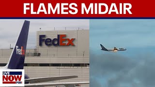 BREAKING FedEx plane catches fire midair [upl. by Violeta]