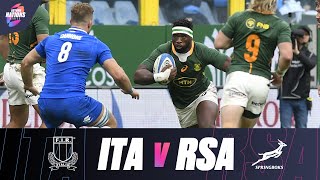 EXTENDED HIGHLIGHTS  Italy v South Africa  Autumn Nations Series [upl. by Ynnavoeg]