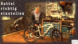 Fahrradsattel montieren und einstellen P und P Sattelmontage am Haibike optimal sitzen EBike Ebike [upl. by Alexa]