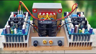 DIY 1000 Watt High Power Amplifier Using 2SC5200 amp 2SA1943 Transistors [upl. by Arvy888]