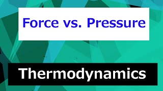 Force vs Pressure  Thermodynamics  Class 10 [upl. by Faustus]