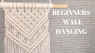 BEGINNERS MACRAME TUTORIAL  Easy Mini Macrame Tutorial For Beginners [upl. by Enigroeg582]