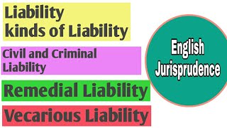 Liability Kinds of Liability Jurisprudence [upl. by Erme]