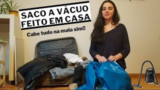 SACO A VÁCUO COMO OTIMIZAR O ESPAÇO DA MALA DE VIAGEM [upl. by Penman]