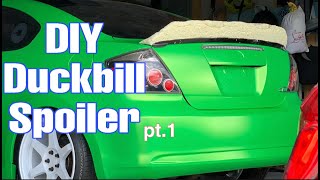 BEST DIY Making a Custom Duckbill Spoiler for a Scion tc1 PART1 [upl. by Odranreb]