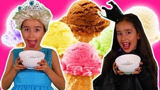 PRINCESSES IN REAL LIFE  LEARN COLORS FOR KIDS AND TODDLERS  ICE CREAM Magic Cakes  Game Videos [upl. by Ratna]