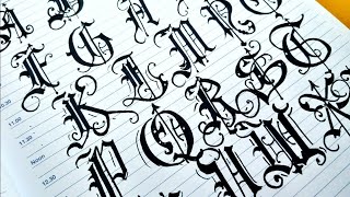 From A to Z Gothic lettering Writing Style  Alphabets for Stylish Calligraphy [upl. by Ot982]