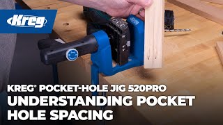 Understanding Pocket Hole Spacing Kreg® PocketHole Jig 520PRO [upl. by Aimehs]