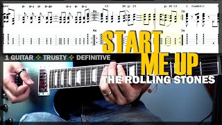 Start Me Up  Guitar Cover Tab  Chords Lesson  Original Tuning  BT w Vocals 🎸 THE ROLLING STONES [upl. by Vookles]