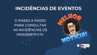 INCIDÊNCIAS DE EVENTOS [upl. by Ttcos]