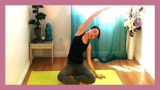 Gentle Hatha 30 min Beginner Yoga Class  Building A Strong Foundation [upl. by Ingrid791]