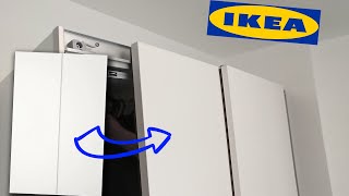 IKEA PAX WARDROBE pax sliding door assembly  porte coulissante avant droite [upl. by Arretahs]